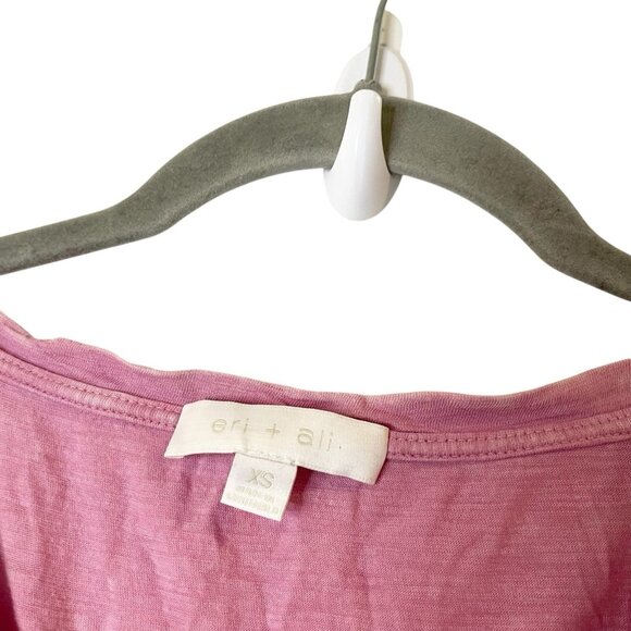 Eri + Ali Anthropologie Pink Lilac Eyelet Embroidered Back Tank Top Cotton Sz XS - Picture 5 of 6